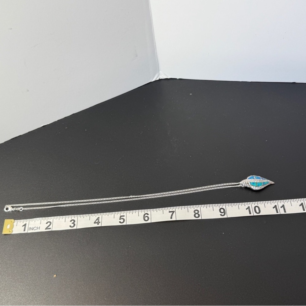 925 Silver - Shell Pendant With Opal - image 6